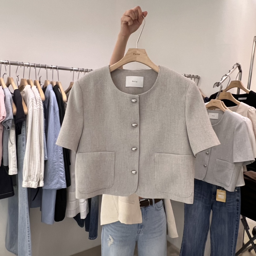 PHILO韓國㊣直郵東大門代購女裝新品25春夏休閑時尚熱賣夾克PHILO夾克圖色2