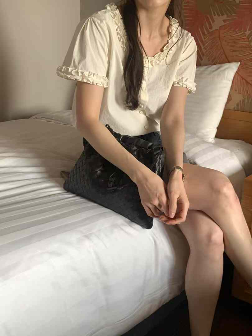 VENIR-a韓國直郵㊣女裝新品熱賣時尚休閑25春夏襯衫蕾絲衫VENIR-a襯衫/蕾絲衫