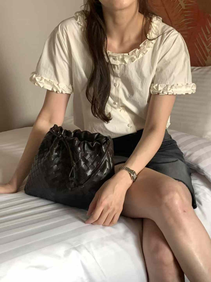 VENIR-a韓國直郵㊣女裝新品熱賣時尚休閑25春夏襯衫蕾絲衫VENIR-a襯衫/蕾絲衫