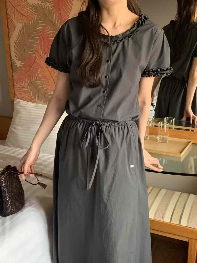 VENIR-a韓國直郵㊣女裝新品熱賣時尚休閑25春夏襯衫蕾絲衫VENIR-a襯衫/蕾絲衫