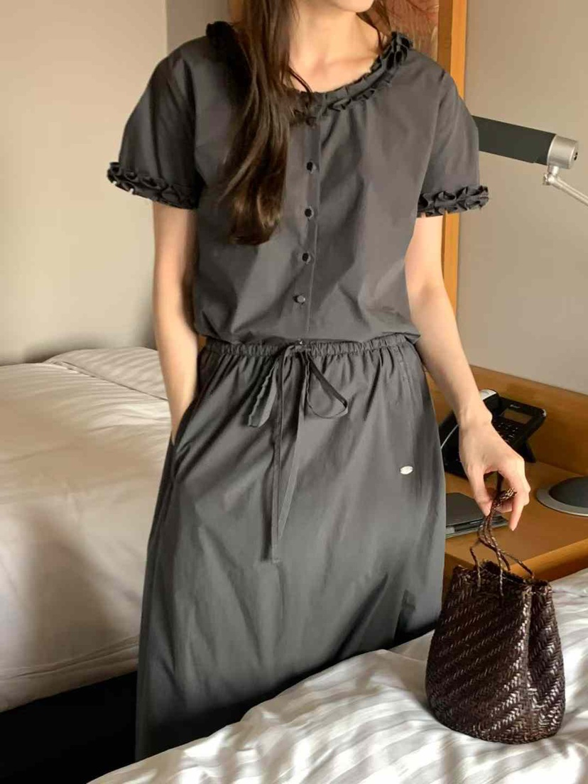 VENIR-a韓國直郵㊣女裝新品熱賣時尚休閑25春夏襯衫蕾絲衫VENIR-a襯衫/蕾絲衫
