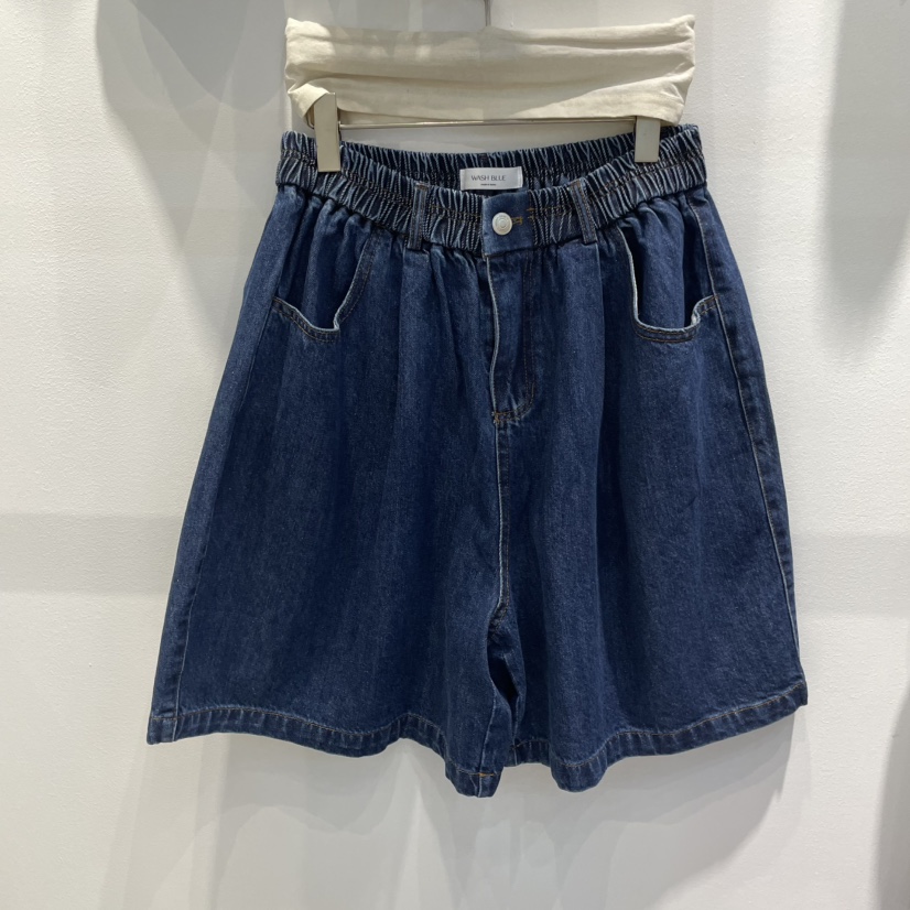 WASHBLUE韓國直郵㊣東大門實拍女裝新款25春夏休閑短褲綁帶WASHBLUE短褲
