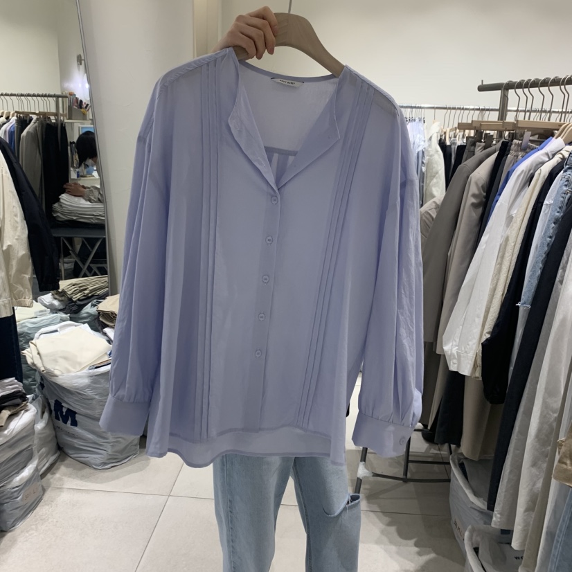 NAVYBURST直郵韓國代購㊣女裝新品推薦休閑熱賣時尚襯衫蕾絲衫NAVY BURST襯衫/蕾絲衫圖色2