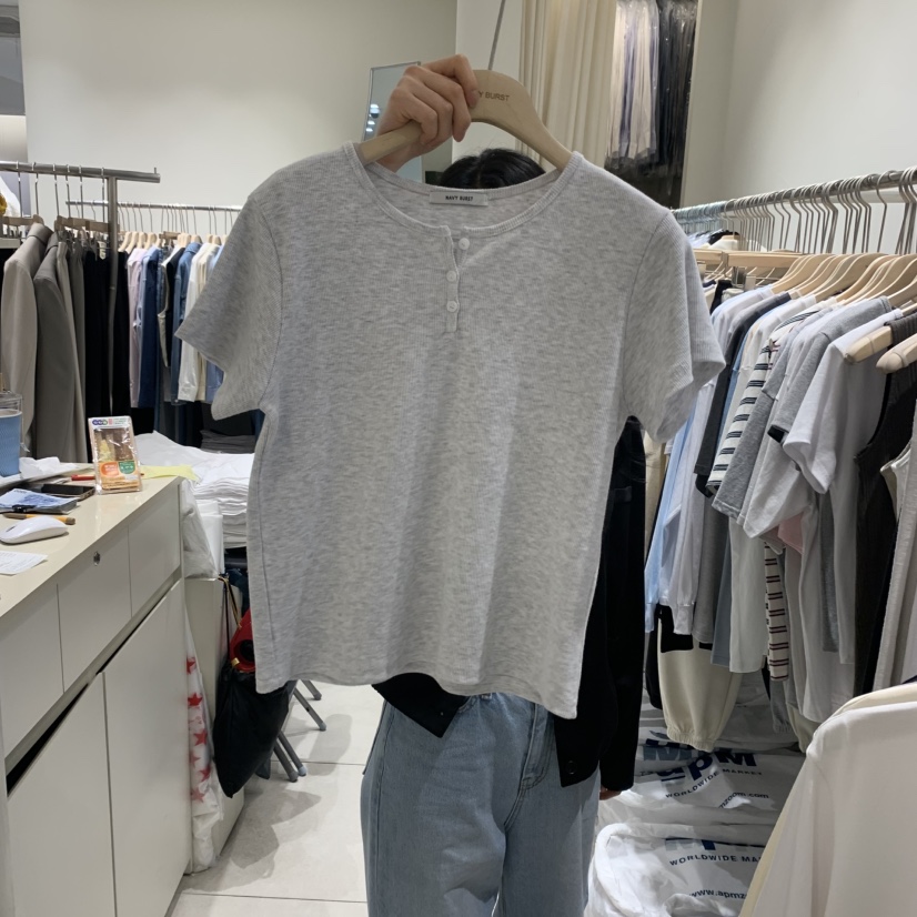 NAVYBURST韓國直郵㊣女裝新品人氣熱賣推薦時尚休閑25春夏T恤NAVY BURSTT恤圖色2