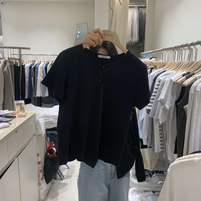 NAVYBURST韓國直郵㊣女裝新品人氣熱賣推薦時尚休閑25春夏T恤NAVY BURSTT恤圖色4