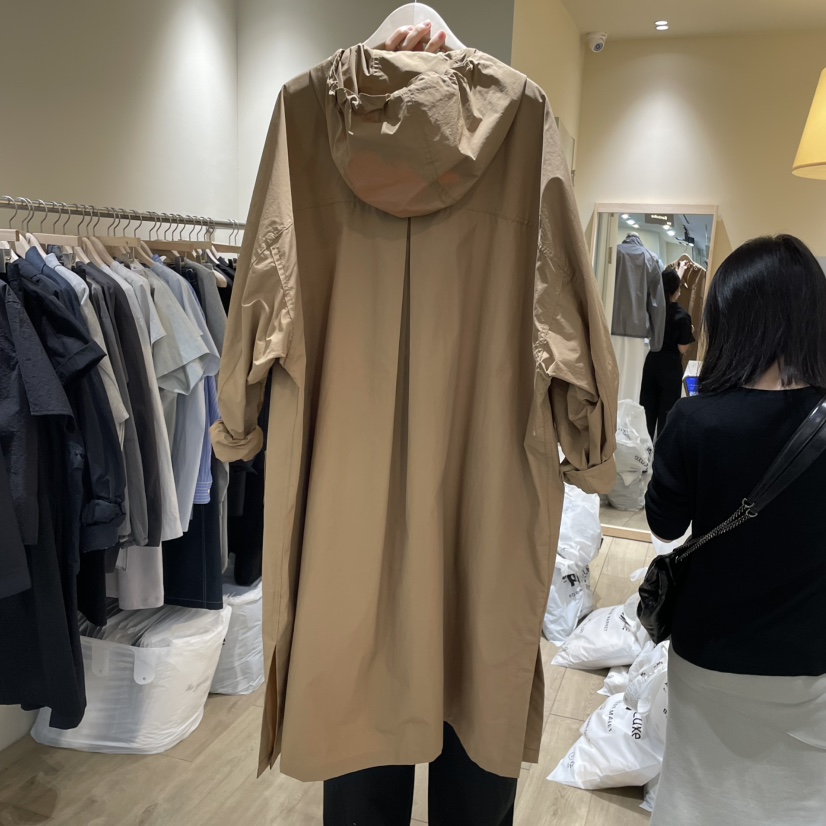 GARDEN韓國直郵㊣女裝新品25春夏休閑人氣熱賣長款風衣連帽GARDEN長款風衣