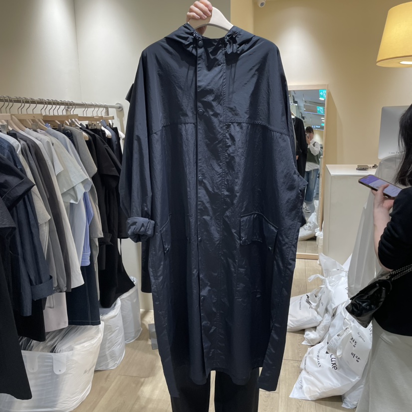 GARDEN韓國直郵㊣女裝新品25春夏休閑人氣熱賣長款風衣連帽GARDEN長款風衣圖色3