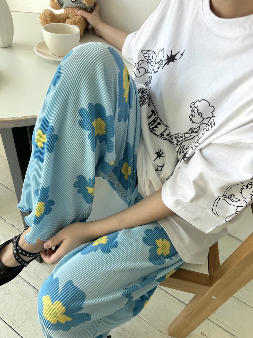 THE LINE-Q直郵韓國代購㊣女裝新品休閑25春夏推薦休閑褲THE LINE-q休閑褲