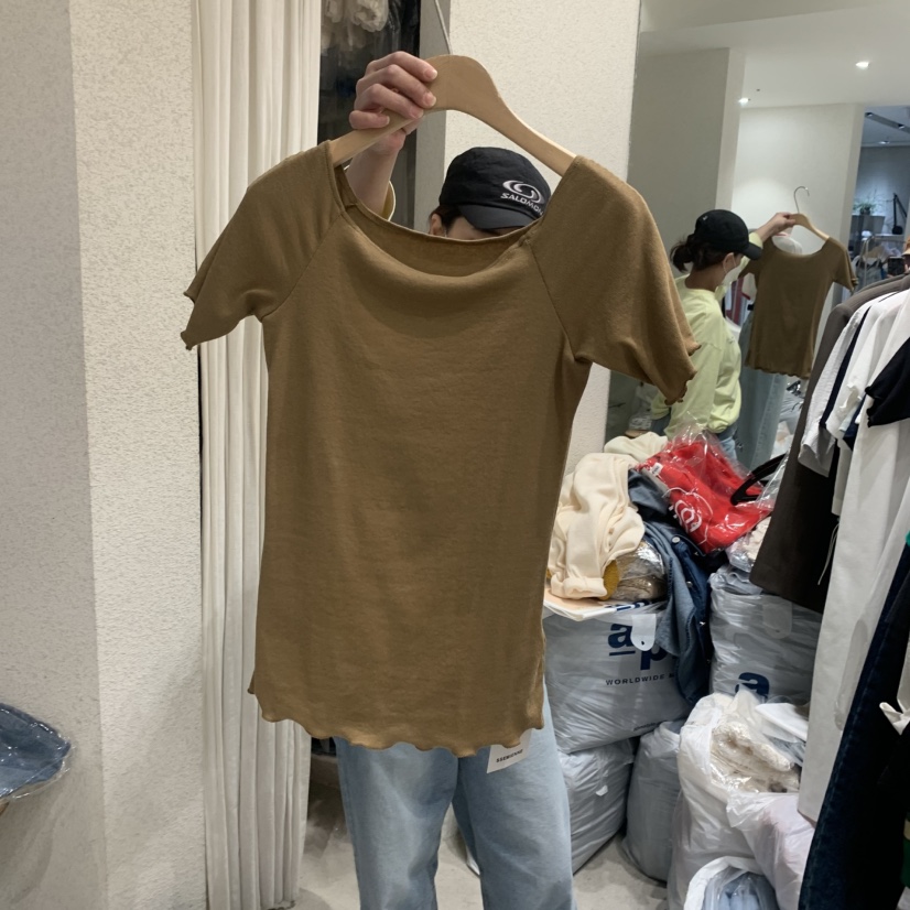 SSEMIENNE直郵韓國代購㊣女裝新款推薦25春夏人氣熱賣時尚T恤SSENIQUET恤圖色1