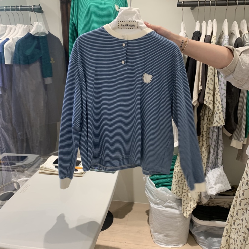 LE JARDINET韓國㊣直郵東大門代購女裝新品25春夏人氣長袖T恤LE JARDINET長袖T恤圖色3