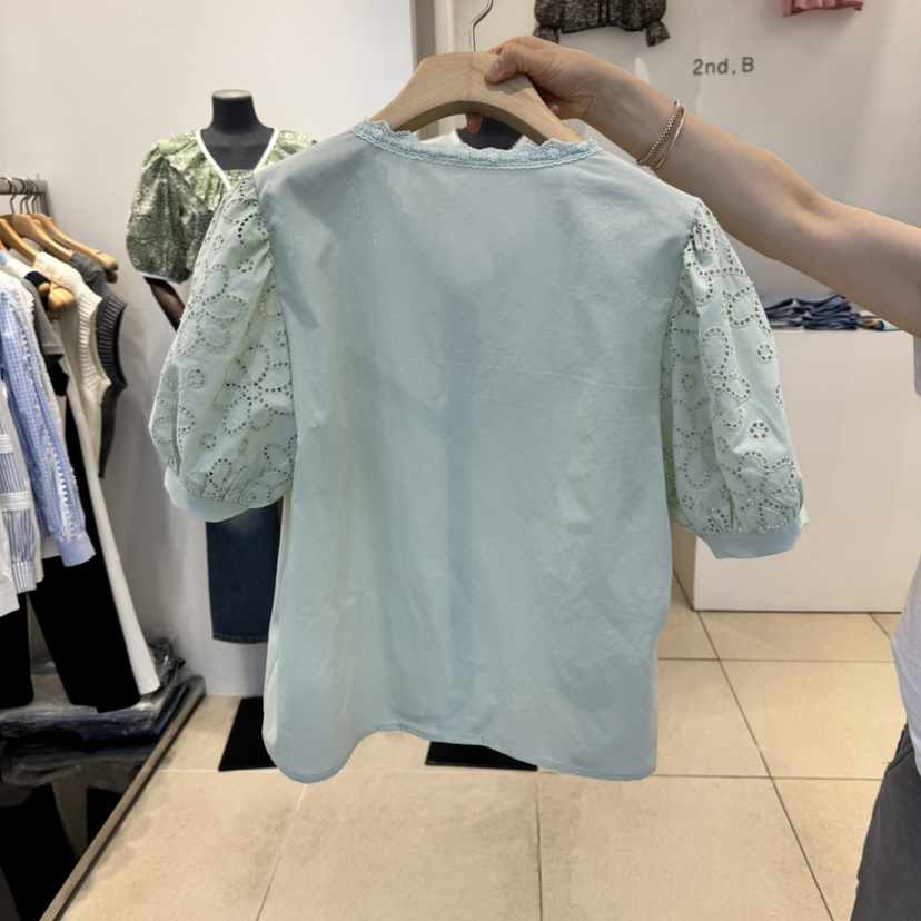 2nd B-S韓國直郵㊣東大門實拍女裝新品熱賣時尚襯衫蕾絲衫2nd B-S襯衫/蕾絲衫