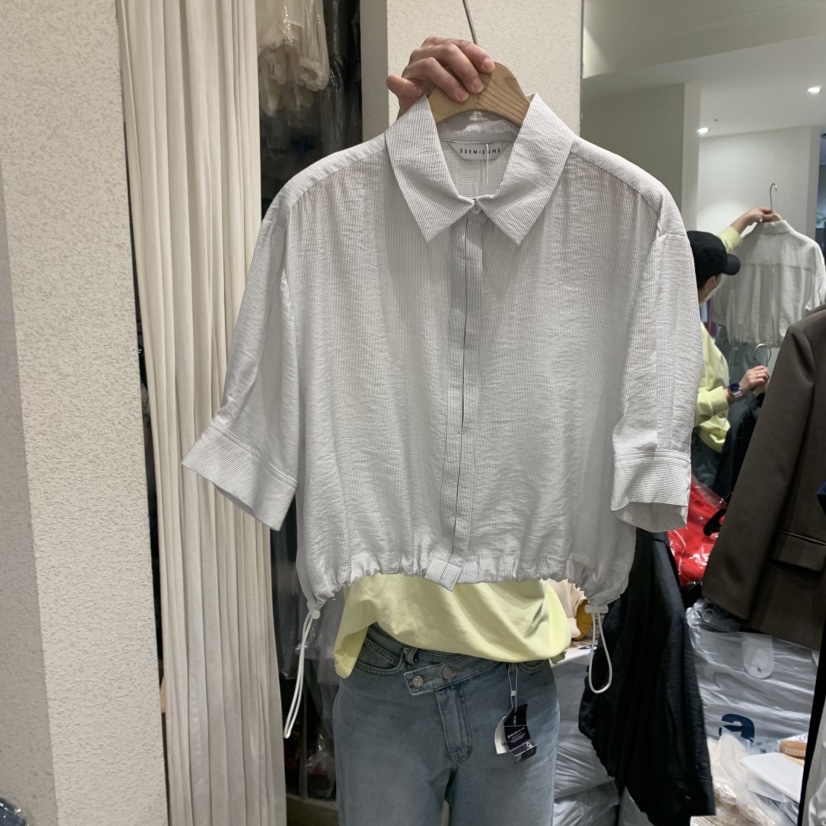 SSEMIENNE韓國㊣直郵東大門代購女裝新款推薦人氣襯衫蕾絲衫SSENIQUE襯衫/蕾絲衫圖色1