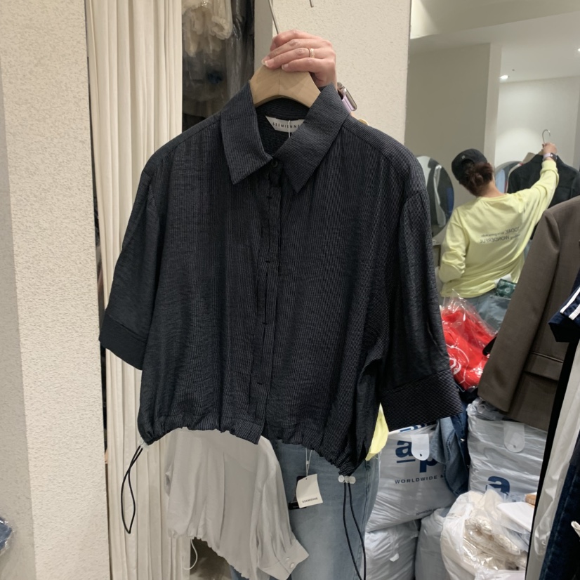 SSEMIENNE韓國㊣直郵東大門代購女裝新款推薦人氣襯衫蕾絲衫SSENIQUE襯衫/蕾絲衫圖色2