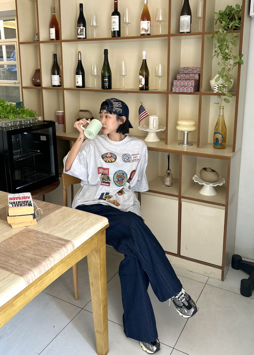 THE LINE-Q韓國直郵㊣東大門實拍女裝新品25春夏推薦休閑T恤THE LINE-qT恤