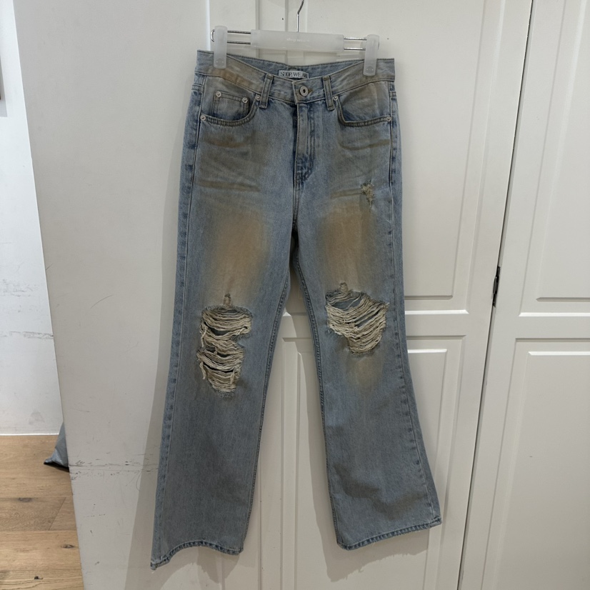 WE ARE/WELOVER韓國直郵㊣女裝新款休閑推薦25春夏牛仔褲SHOP_WE ARE牛仔褲圖色1