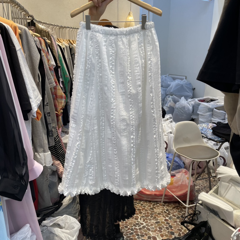 THE LINE-Q直郵韓國代購㊣女裝新品25春夏時尚休閑熱賣長裙THE LINE-q長裙