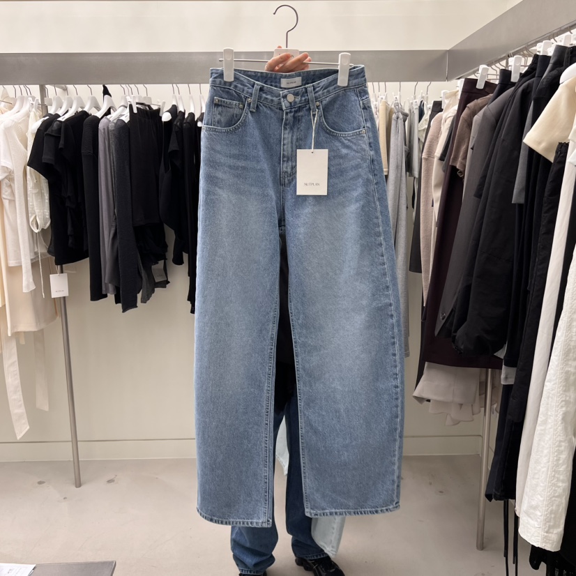 NUTPLAN韓國㊣直郵東大門代購女裝新品熱賣推薦25春夏牛仔褲NUTPLAN牛仔褲圖色2