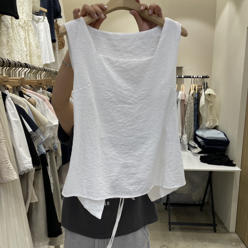 HOLYBANANA直郵韓國代購㊣女裝新品休閑時尚熱賣25春夏吊帶背心groovy.H/HOLYBANANA吊帶/背心圖色2