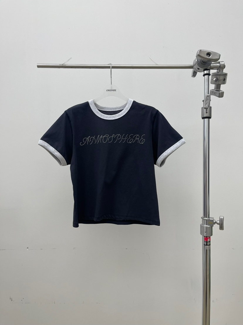 ATMOSPHERE直郵韓國代購㊣女裝新品推薦熱賣25春夏時尚人氣T恤ATMOSPHERE/BLINGT恤圖色2