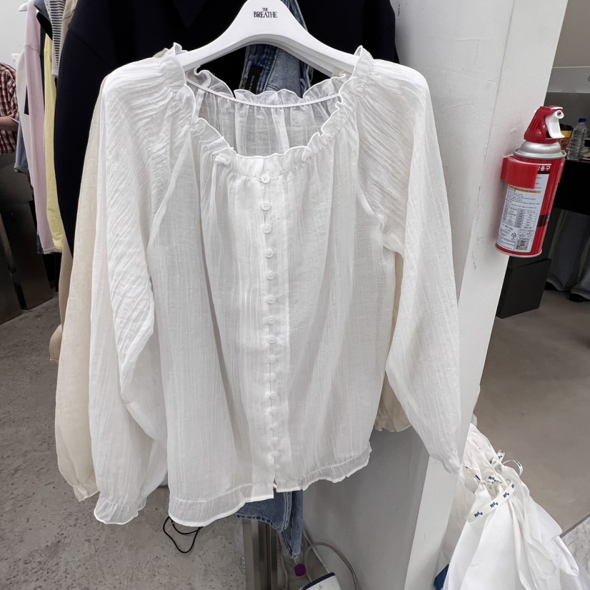 BREATHE韓國直郵㊣東大門實拍女裝新品推薦休閑25春夏襯衫蕾絲衫BREATHE襯衫/蕾絲衫