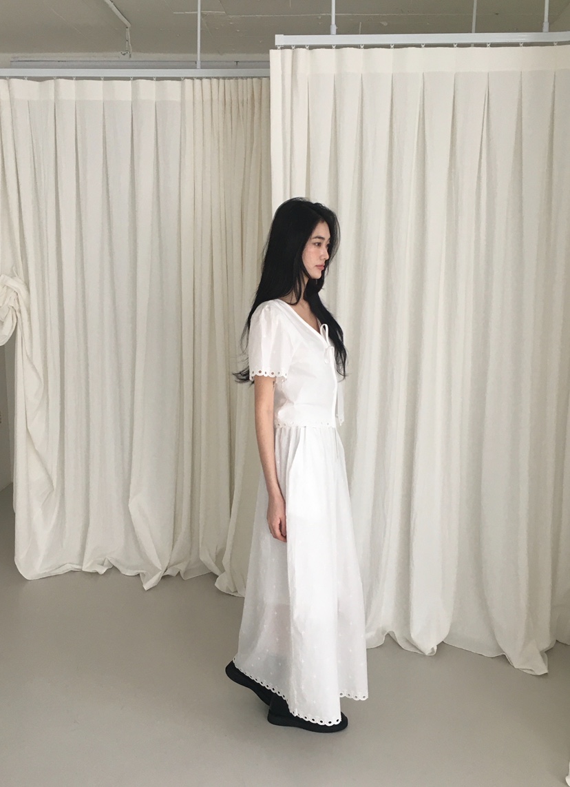 ORDINARYA韓國直郵㊣東大門實拍女裝新款25春夏休閑長裙純棉ROESMMOSS長裙
