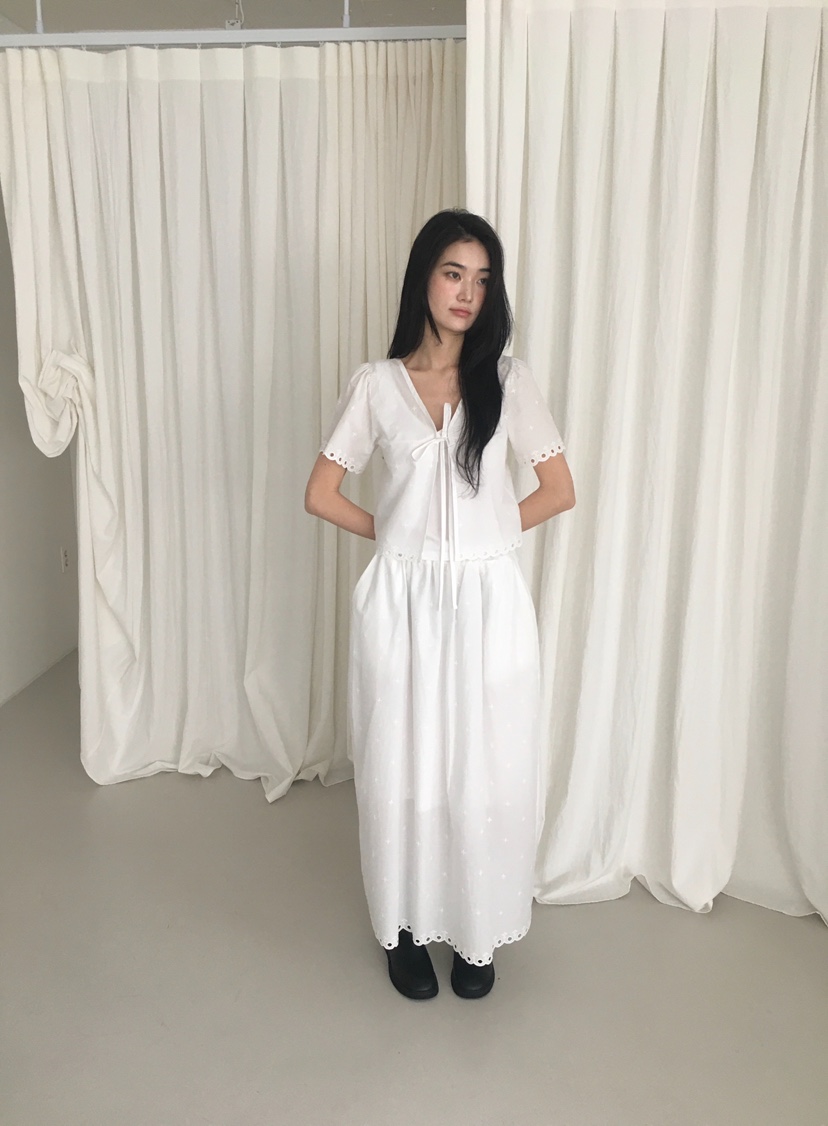 ORDINARYA韓國直郵㊣東大門實拍女裝新款25春夏休閑長裙純棉ROESMMOSS長裙