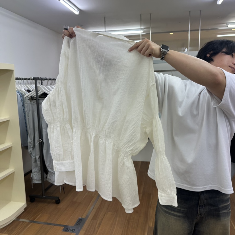 MYNAMEIS韓國直郵㊣東大門實拍女裝新品25春夏推薦襯衫蕾絲衫MYNAMEIS襯衫/蕾絲衫