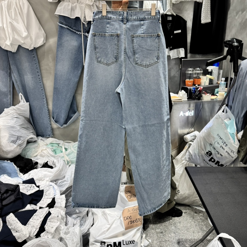 A-DEL韓國㊣直郵東大門代購女裝新款熱賣人氣時尚休閑牛仔褲A-DEL牛仔褲