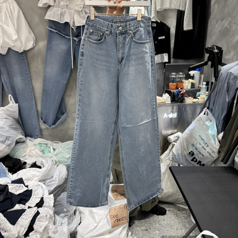 A-DEL韓國㊣直郵東大門代購女裝新款熱賣人氣時尚休閑牛仔褲A-DEL牛仔褲