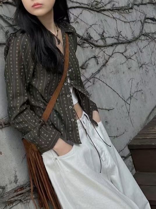 MANNISH東大門代購女士新款推薦25春夏熱賣時尚真品襯衫蕾絲衫LOVINE襯衫/蕾絲衫