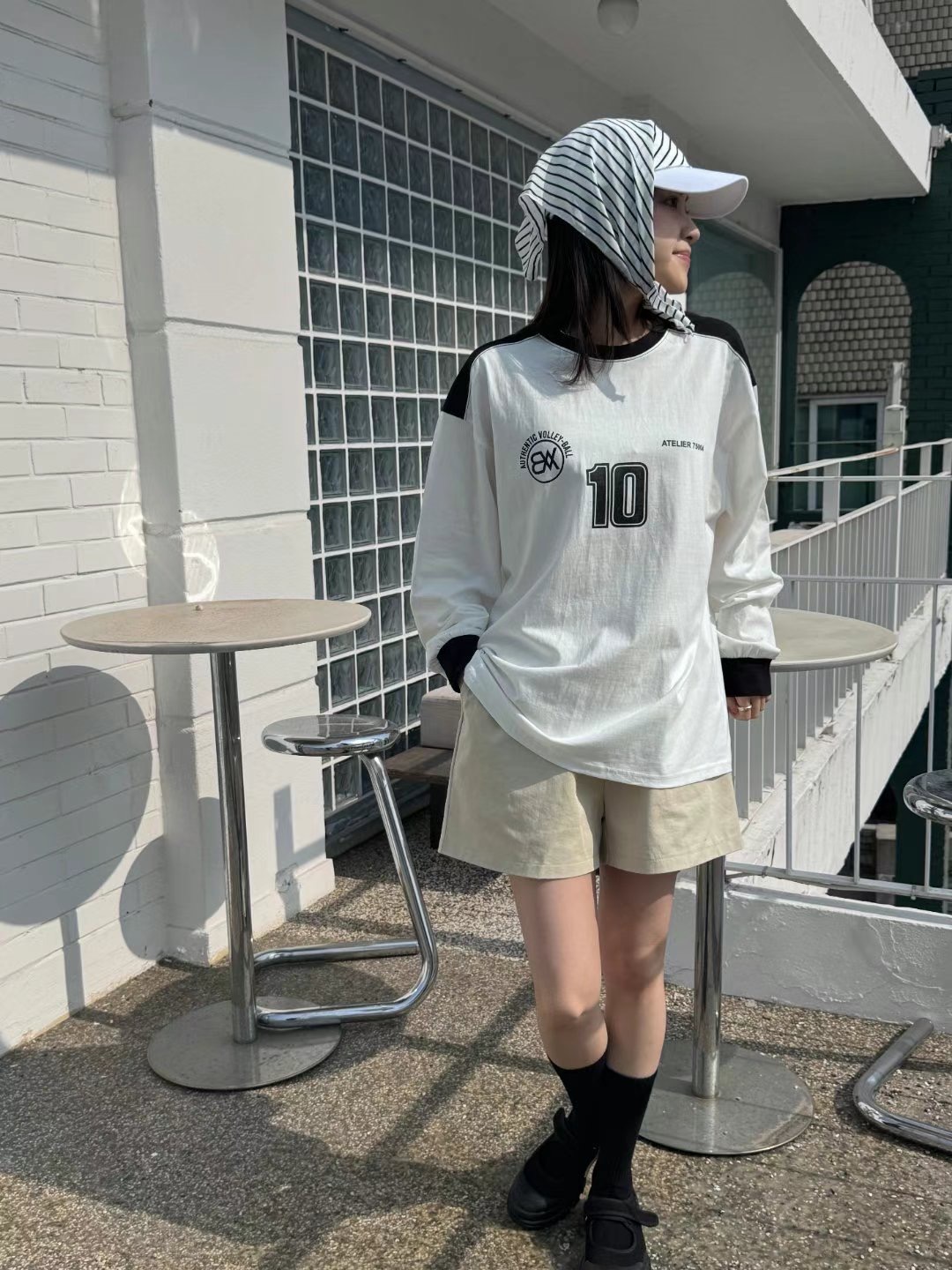 There’s韓國代購女士新品25春夏人氣時尚熱賣推薦休閑長袖T恤There’s長袖T恤