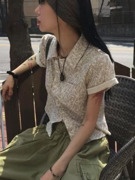 MANNISH東大門代購女裝新品熱賣25春夏時尚推薦人氣襯衫蕾絲衫LOVINE襯衫/蕾絲衫