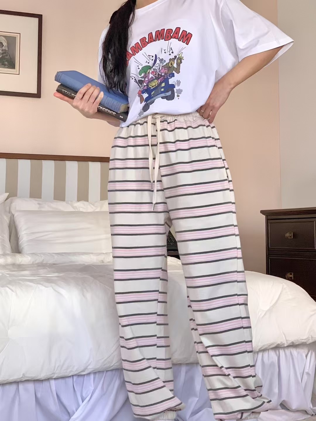 KIMFASHION韓國直郵㊣東大門實拍女裝新款25春夏熱賣休閑褲KIMFASHION休閑褲