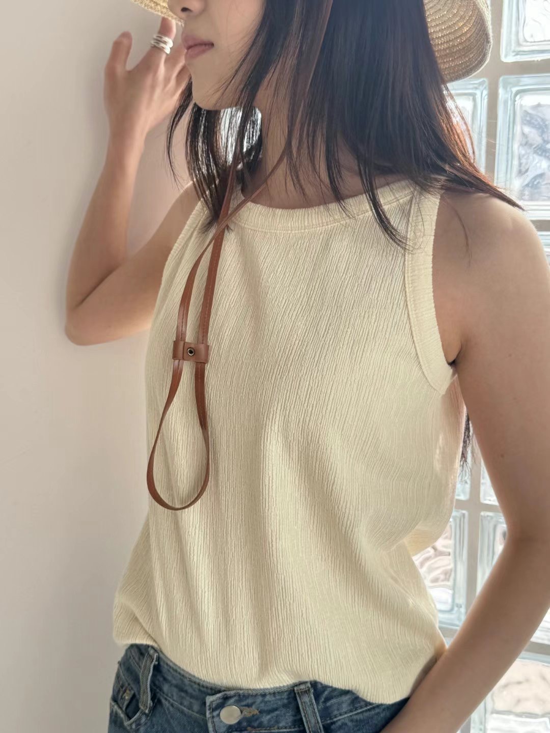 There’s韓國直郵㊣女裝新品時尚推薦25春夏休閑熱賣吊帶背心There’s吊帶/背心