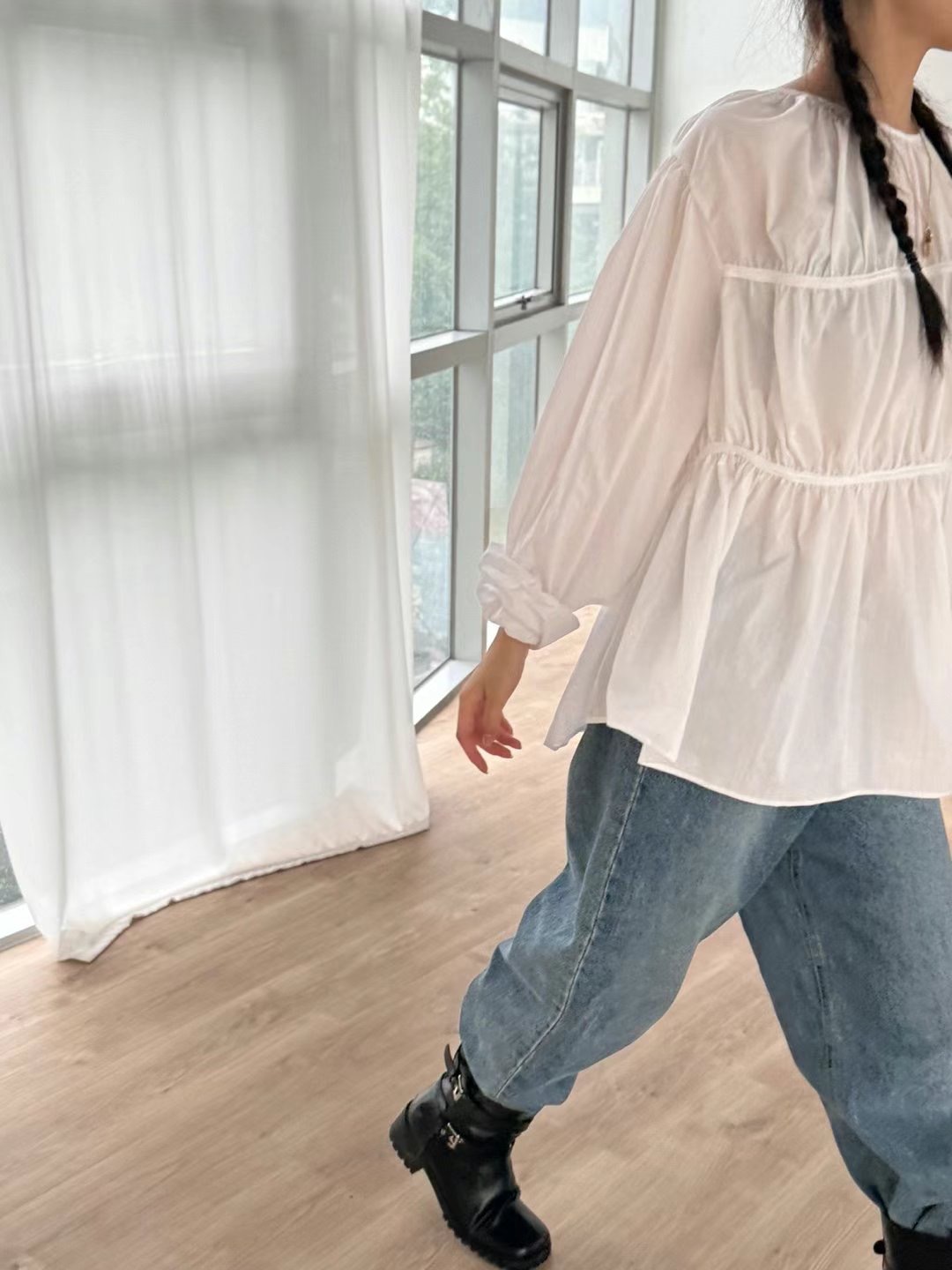 There’s韓國㊣直郵東大門代購女裝新款休閑推薦襯衫蕾絲衫There’s襯衫/蕾絲衫