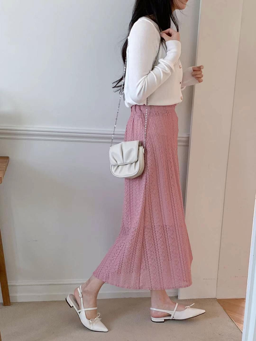 STELLA SKIRT韓國代購女士新品時尚人氣25春夏職業推薦長裙STELLA SKIRT長裙