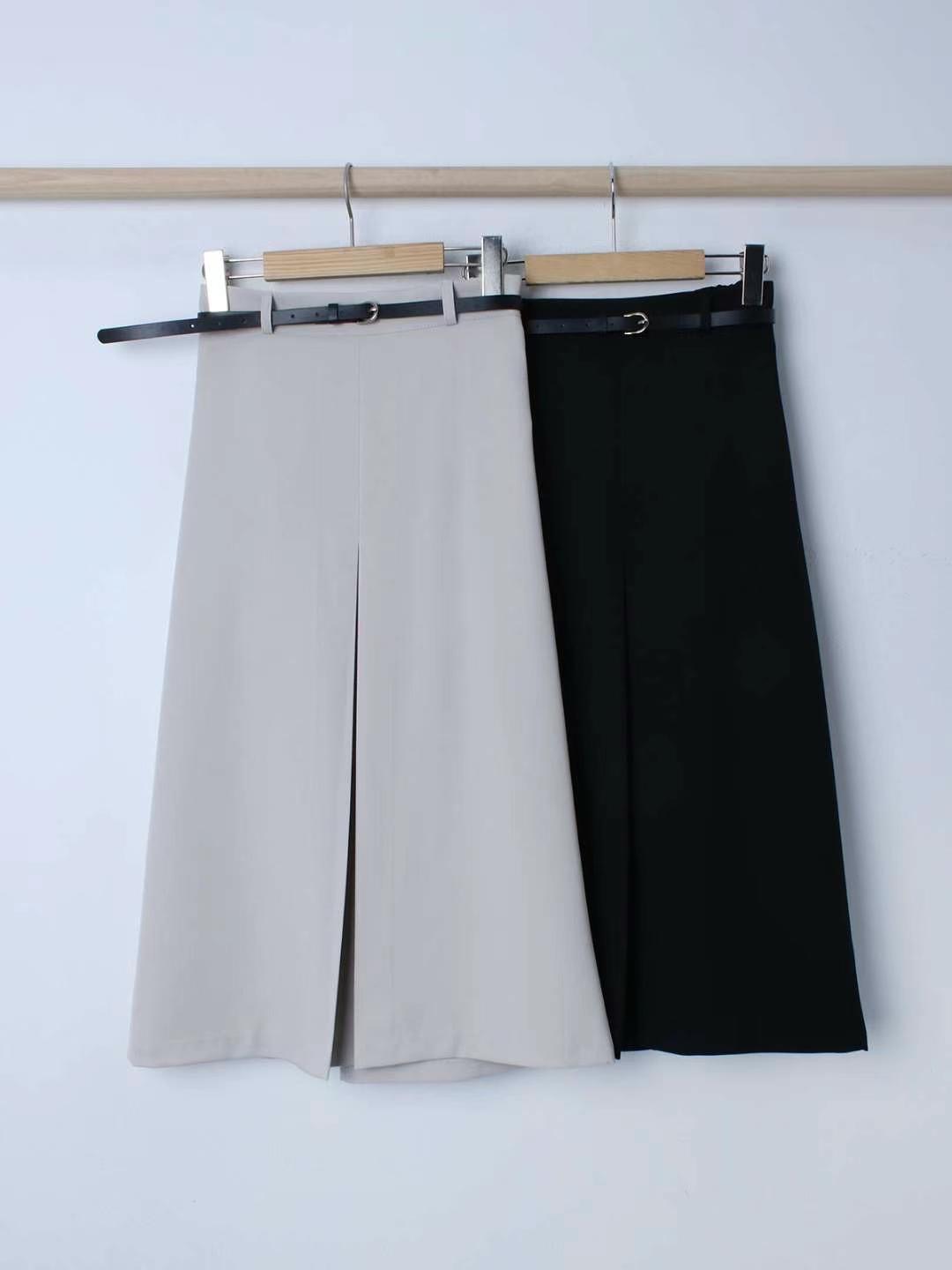 STELLA SKIRT東大門實拍女裝新款休閑熱賣真品職業長裙含腰帶STELLA SKIRT長裙