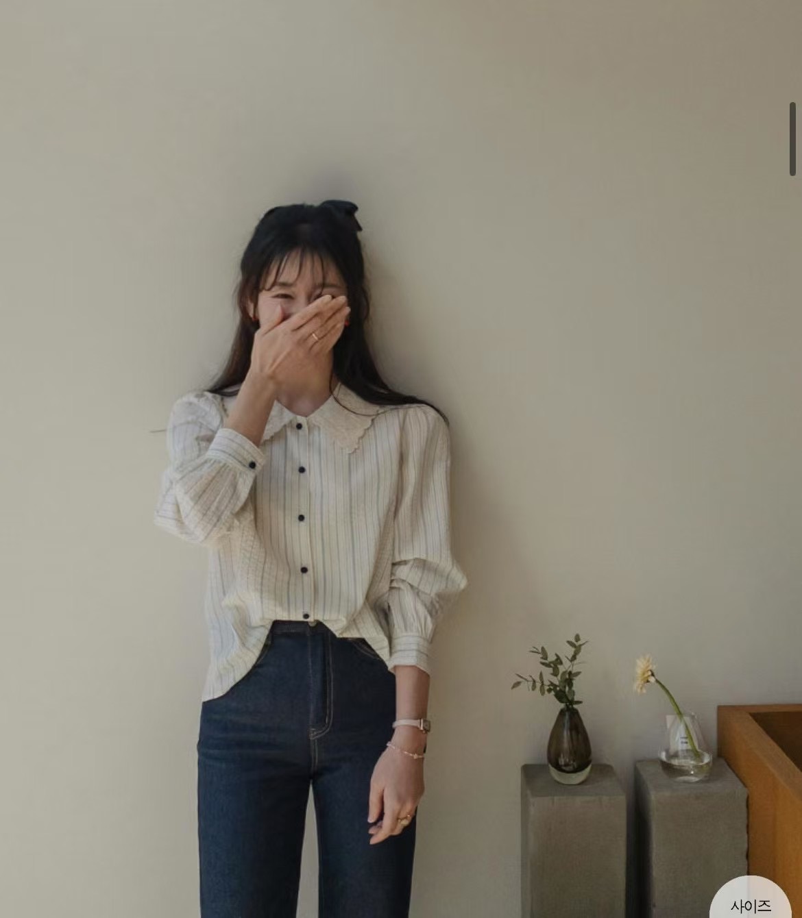 JNE東大門實拍女裝新品時尚人氣熱賣休閑25春夏真品襯衫蕾絲衫JNE襯衫/蕾絲衫