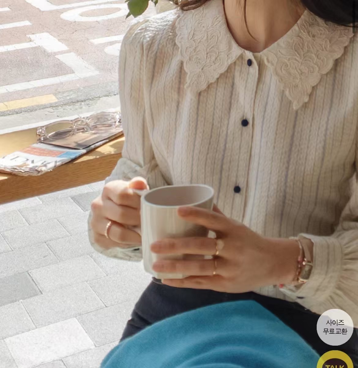 JNE東大門實拍女裝新品時尚人氣熱賣休閑25春夏真品襯衫蕾絲衫JNE襯衫/蕾絲衫