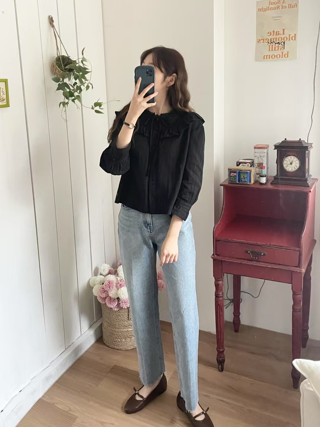 JNE東大門代購女士新款推薦25春夏人氣時尚職業真品襯衫蕾絲衫JNE襯衫/蕾絲衫