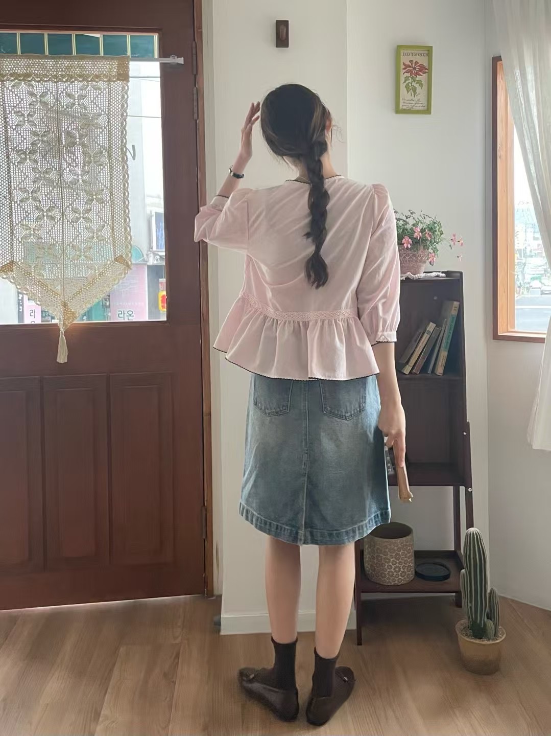 JNE東大門實拍女裝新品熱賣25春夏人氣推薦休閑職業襯衫蕾絲衫JNE襯衫/蕾絲衫