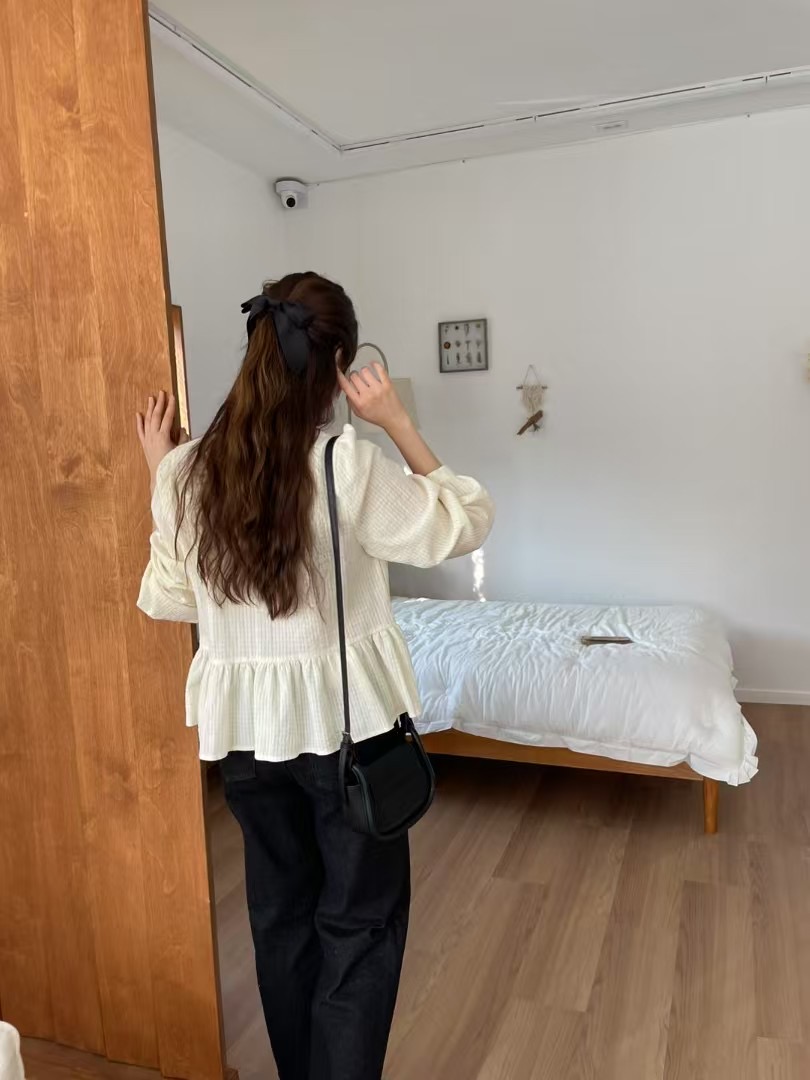 JNE東大門代購女士新品熱賣真品25春夏時尚職業推薦襯衫蕾絲衫JNE襯衫/蕾絲衫