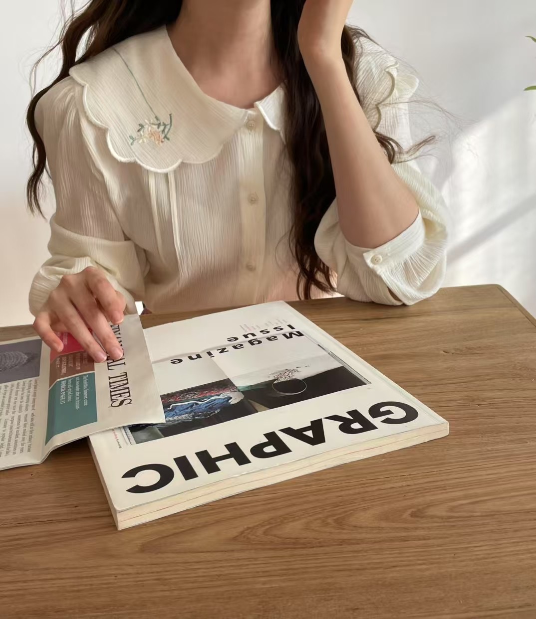 JNE韓國代購女士新款真品職業休閑熱賣25春夏時尚襯衫蕾絲衫JNE襯衫/蕾絲衫