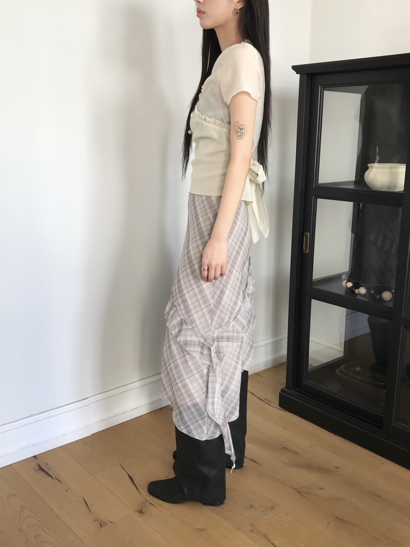 ESCHER東大門代購女裝新款推薦25春夏職業人氣半身裙中短裙ESCHER半身裙/中短裙
