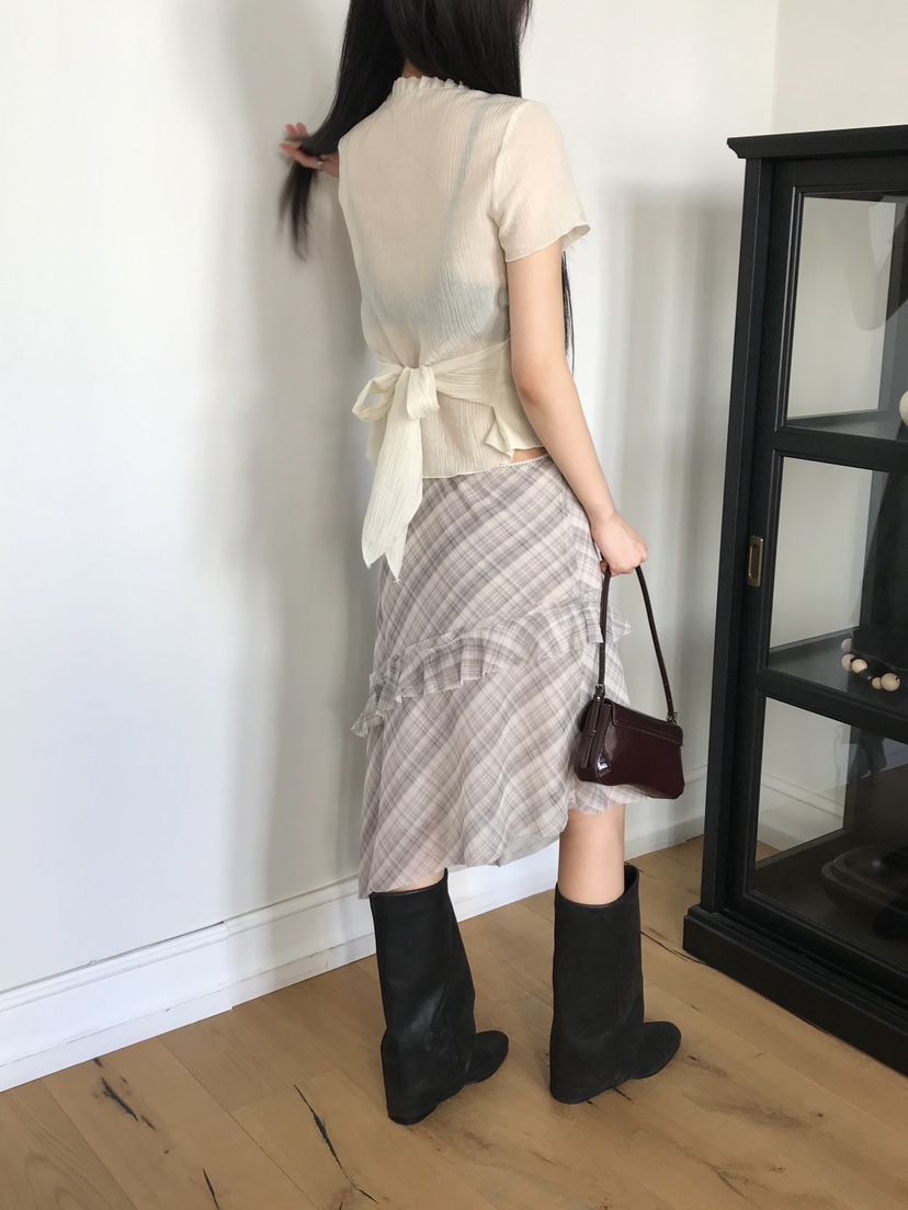 ESCHER東大門代購女裝新款推薦25春夏職業人氣半身裙中短裙ESCHER半身裙/中短裙