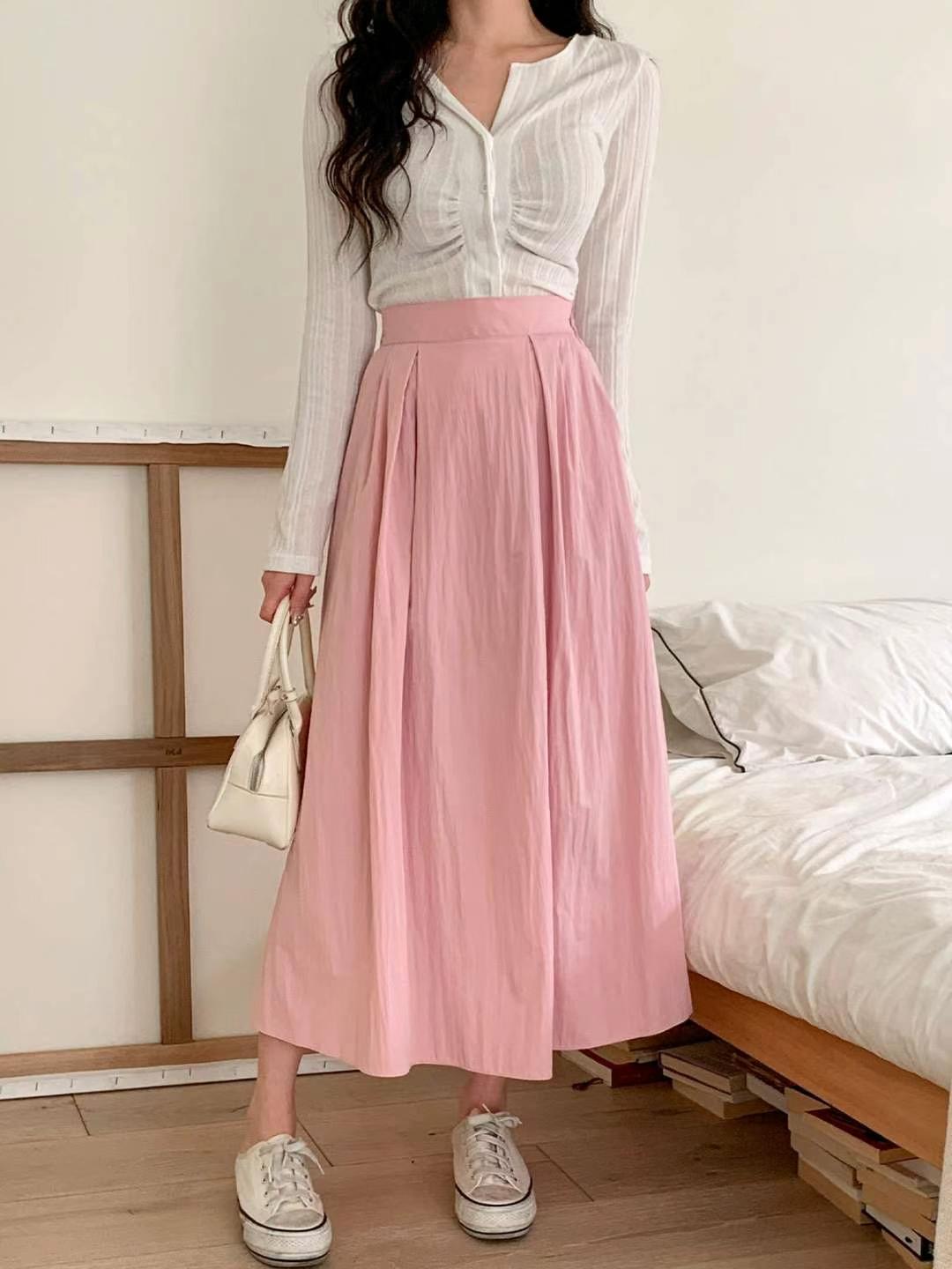 STELLA SKIRT東大門代購女裝新款真品25春夏人氣休閑推薦長裙STELLA SKIRT長裙