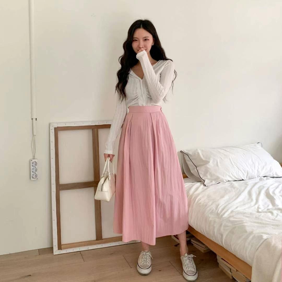 STELLA SKIRT東大門代購女裝新款真品25春夏人氣休閑推薦長裙STELLA SKIRT長裙