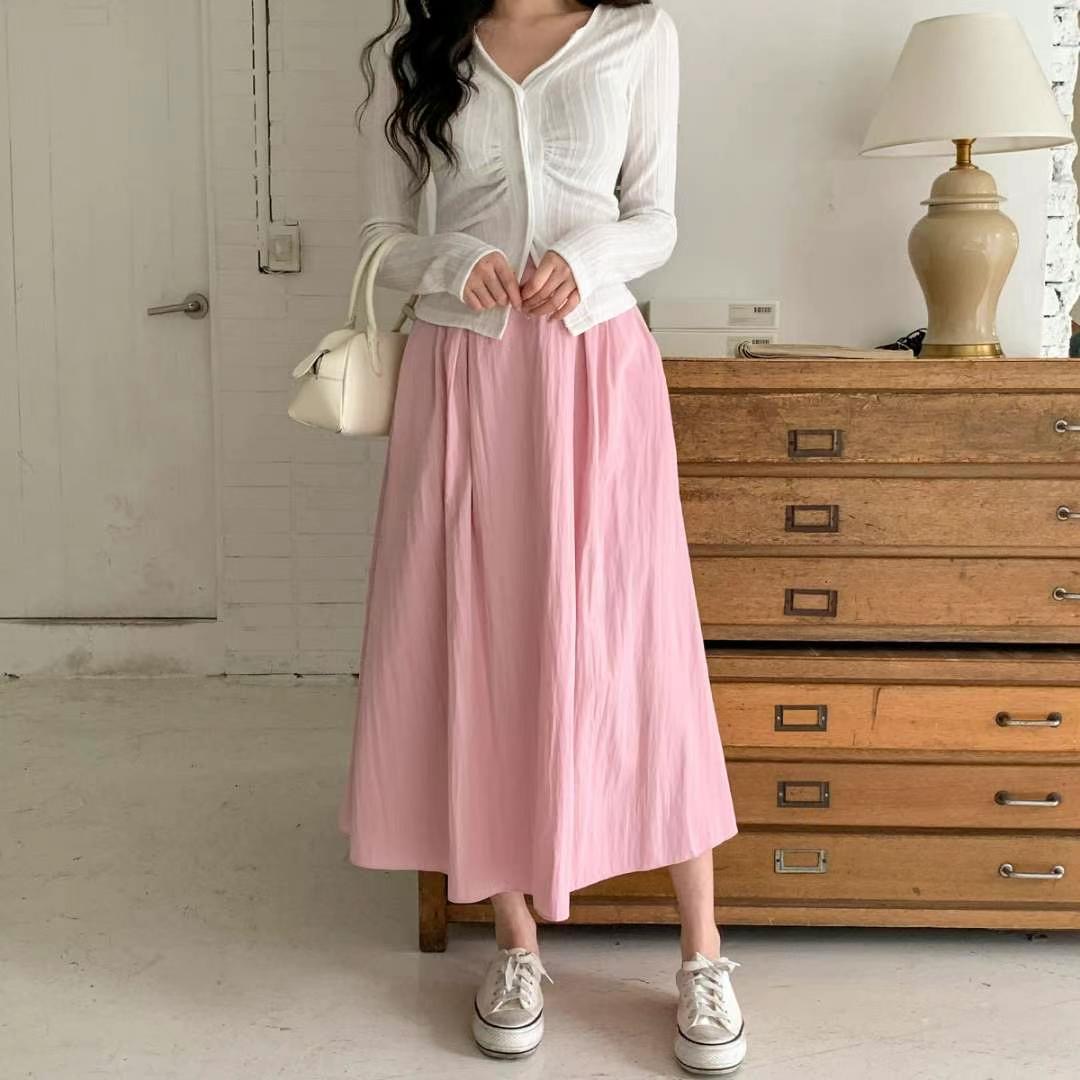 STELLA SKIRT東大門代購女裝新款真品25春夏人氣休閑推薦長裙STELLA SKIRT長裙