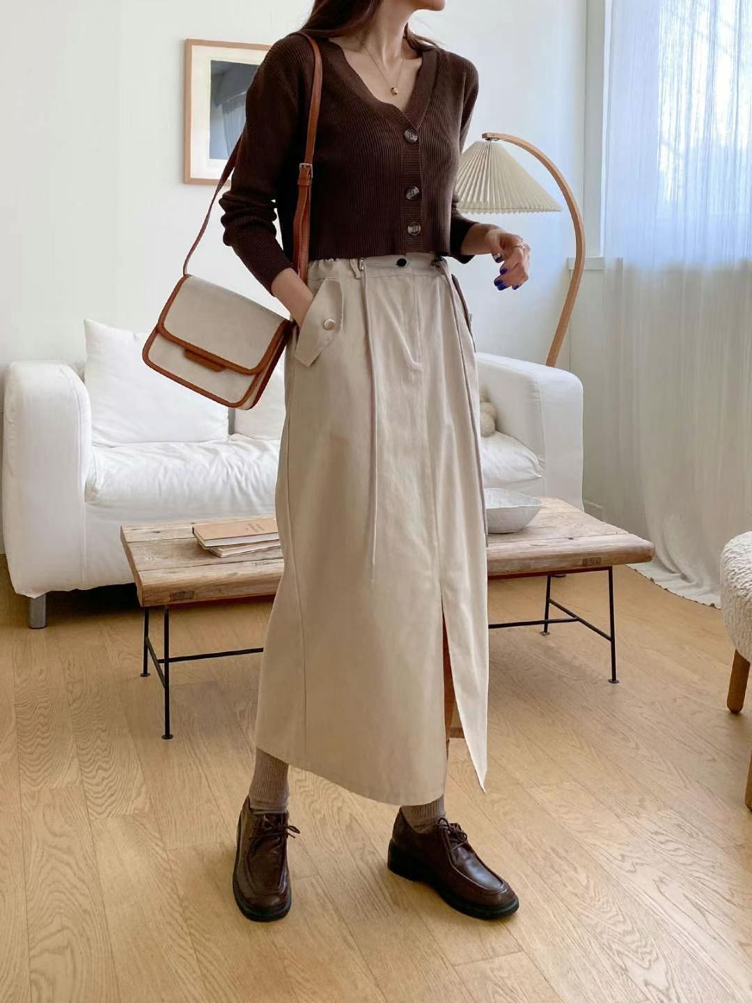 STELLA SKIRT韓國代購女裝新品推薦25春夏休閑真品人氣長裙STELLA SKIRT長裙