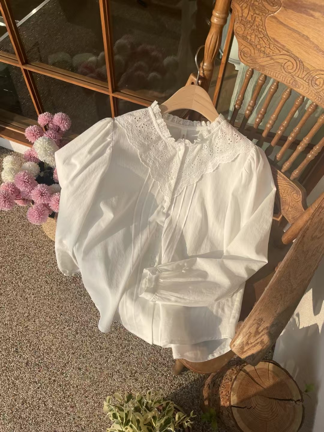 JNE東大門實拍女裝新品真品人氣熱賣時尚職業休閑襯衫蕾絲衫JNE襯衫/蕾絲衫